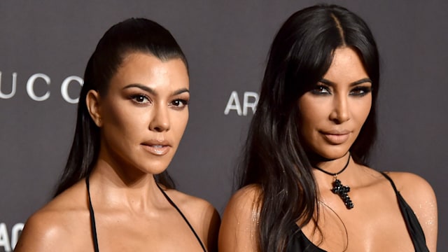 Kourtney Kardashian and Kim Kardashian at the 2018 LACMA Art + Film Gala at LACMA