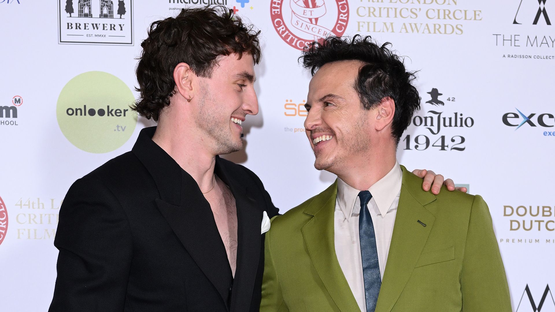 Paul Mescal and Andrew Scott attend the 44th London Critics' Circle Film Awards 2024