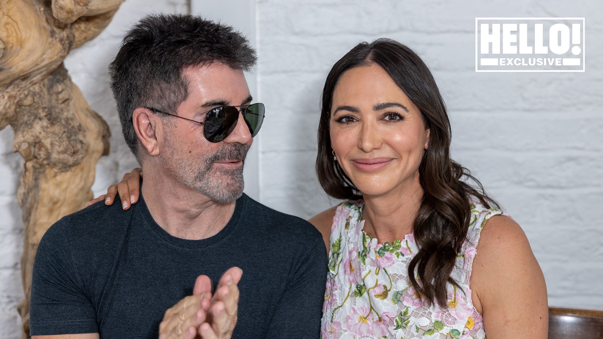Simon Cowell and Lauren Silverman pose for HELLO!