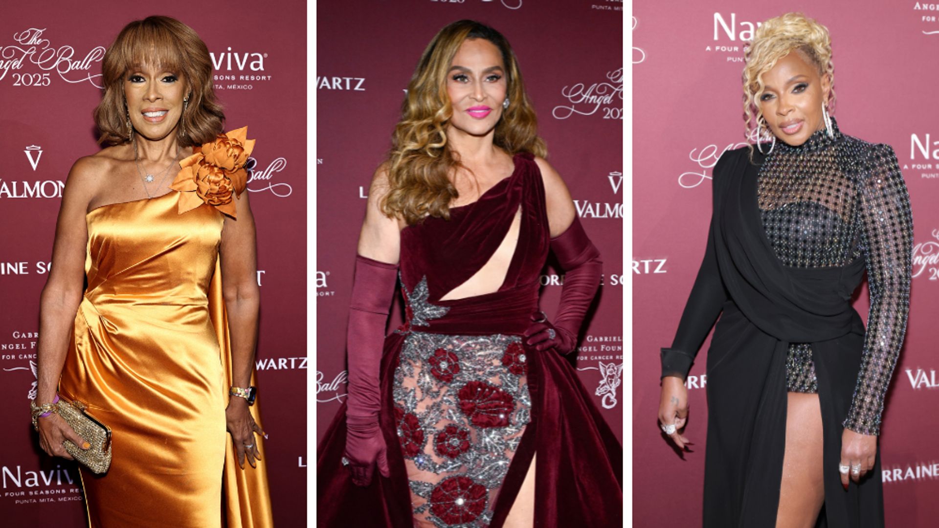 Tina Knowles wows in daring cut-out outfit as she receives special honor at the Angel Ball in NYC alongside Blue Ivy