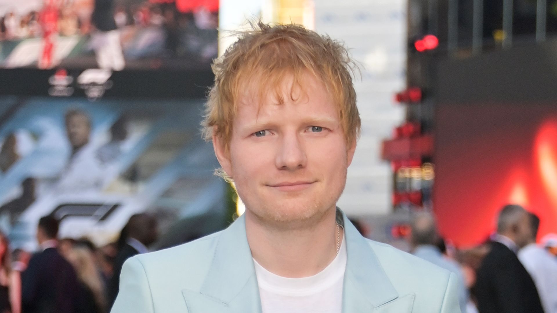 Ed Sheeran attends the European Premiere of "F1: The Movie" at Cineworld Leicester Square on June 23, 2025 in London, England