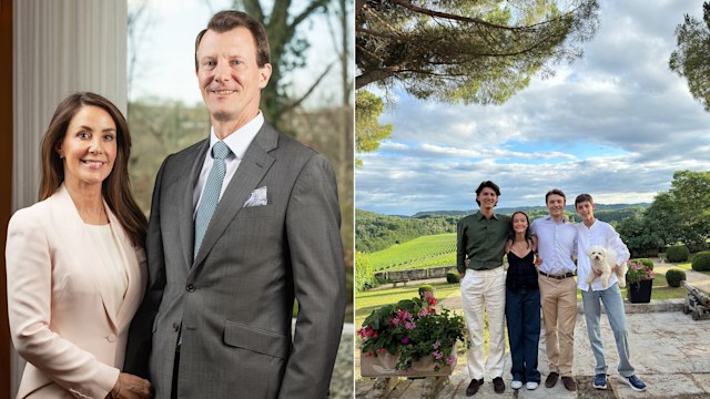 Princess Marie and Prince Joachim and four children in France