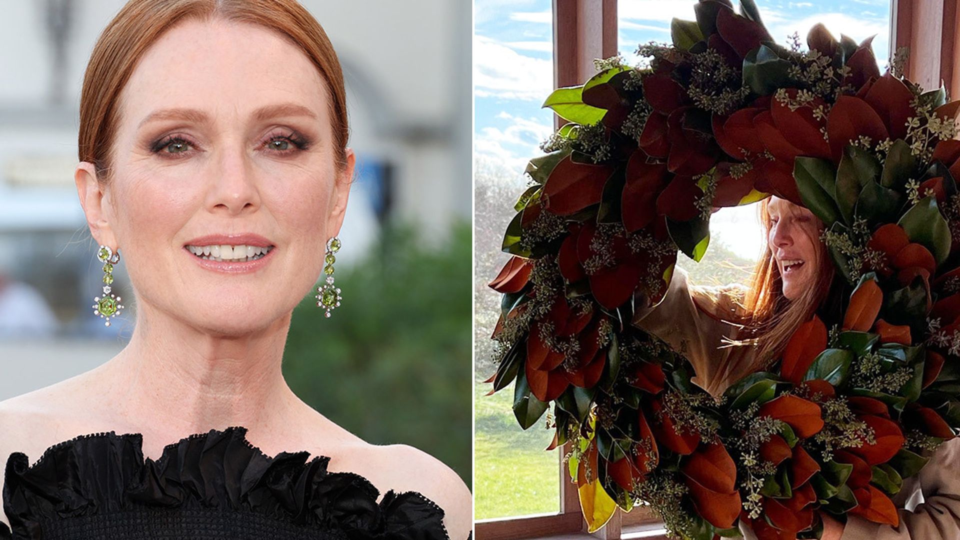 Julianne Moore's fave Christmas wreath is actually really affordable |  HELLO!