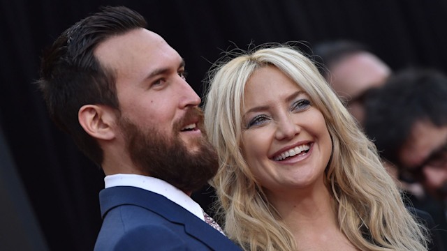 Actress Kate Hudson and Danny Fujikawa arrive at the premiere of 20th Century Fox's 'Snatched' at Regency Village Theatre on May 10, 2017 in Westwood, California.