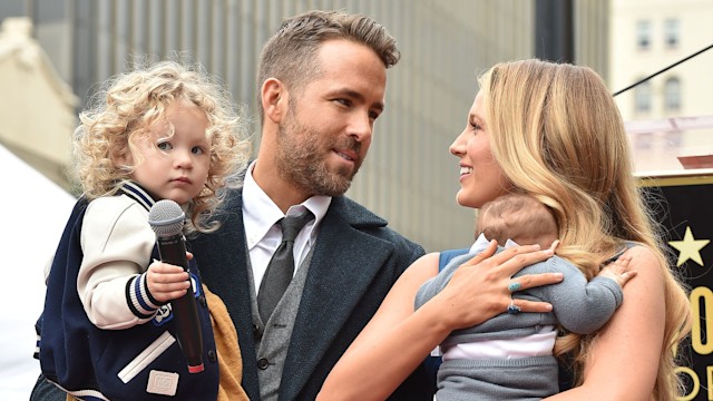 HOLLYWOOD, CA - DECEMBER 15:  Actors Ryan Reynolds and Blake Lively with daughters James Reynolds and Ines Reynolds attend the ceremony honoring Ryan Reynolds with a Star on the Hollywood Walk of Fame on December 15, 2016 in Hollywood, California.  (Photo by Axelle/Bauer-Griffin/FilmMagic) Actors Ryan Reynolds and Blake Lively with daughters James Reynolds and Ines Reynolds attend the ceremony honoring Ryan Reynolds with a Star on the Hollywood Walk of Fame on December 15, 2016 in Hollywood, California.