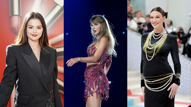 Left to Right: Selena Gomez, Taylor Swift, Karlie Kloss