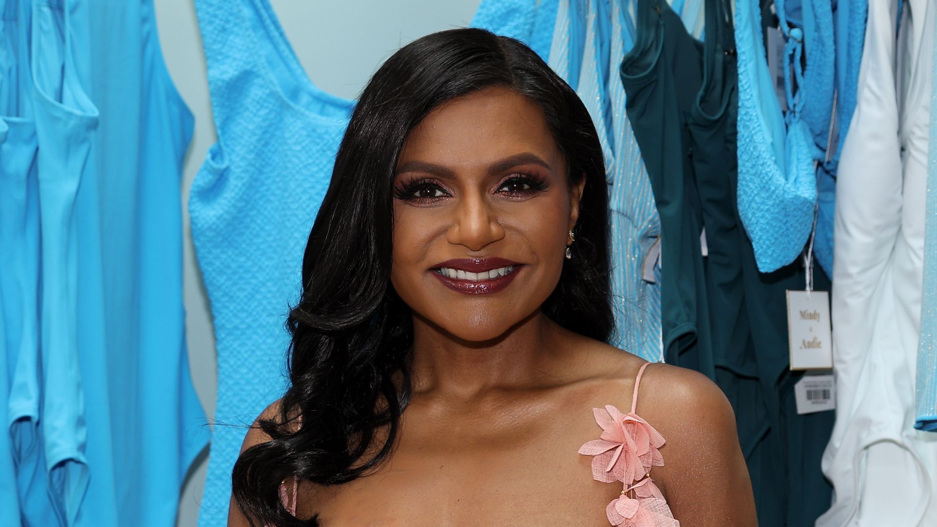 Mindy Kaling celebrates Mindy x Andie Collection at Malibu Country Mart on June 07, 2023 in Malibu, California