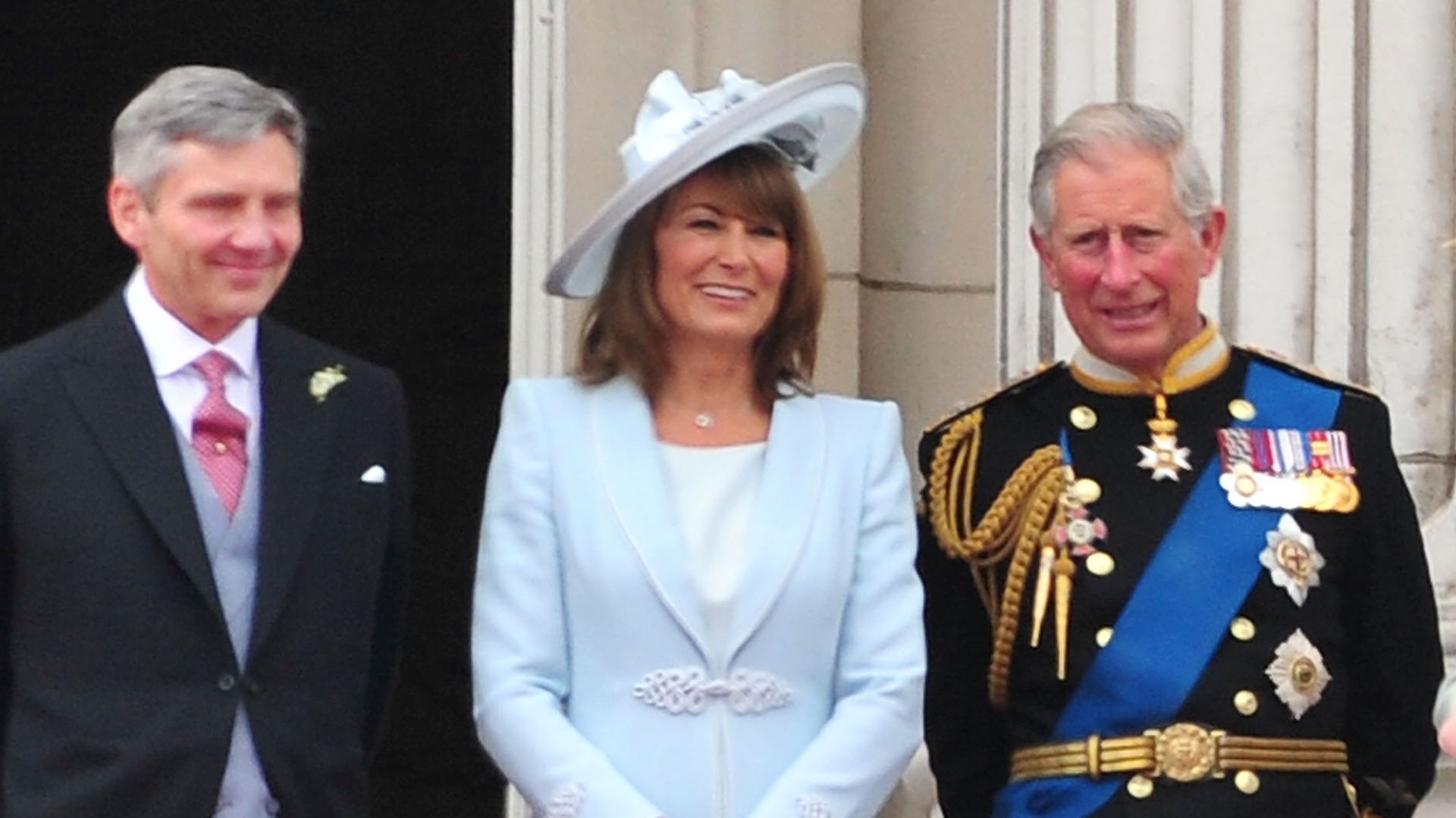 King Charles with Carole and Michael Middleton