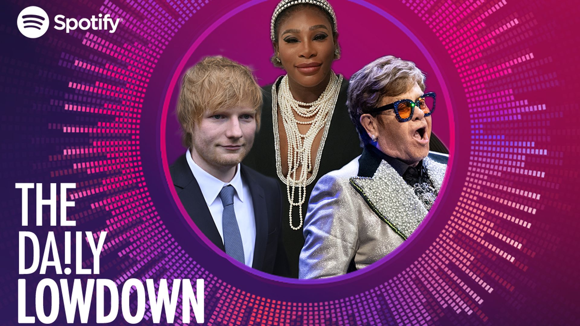 Ed Sheeran, Serena Williams and Sir Elton John