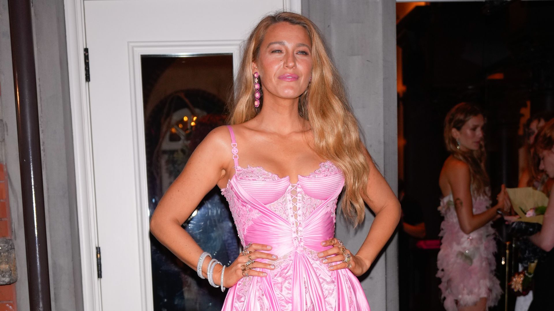 Blake Lively embraces corseted 'fairycore' in Atelier Versace