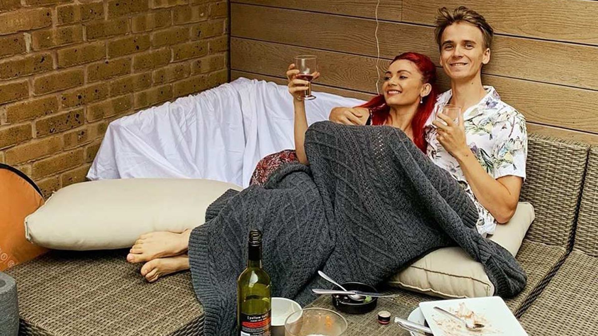 Dianne Buswell treats boyfriend Joe Sugg to show-stopping gold birthday cake