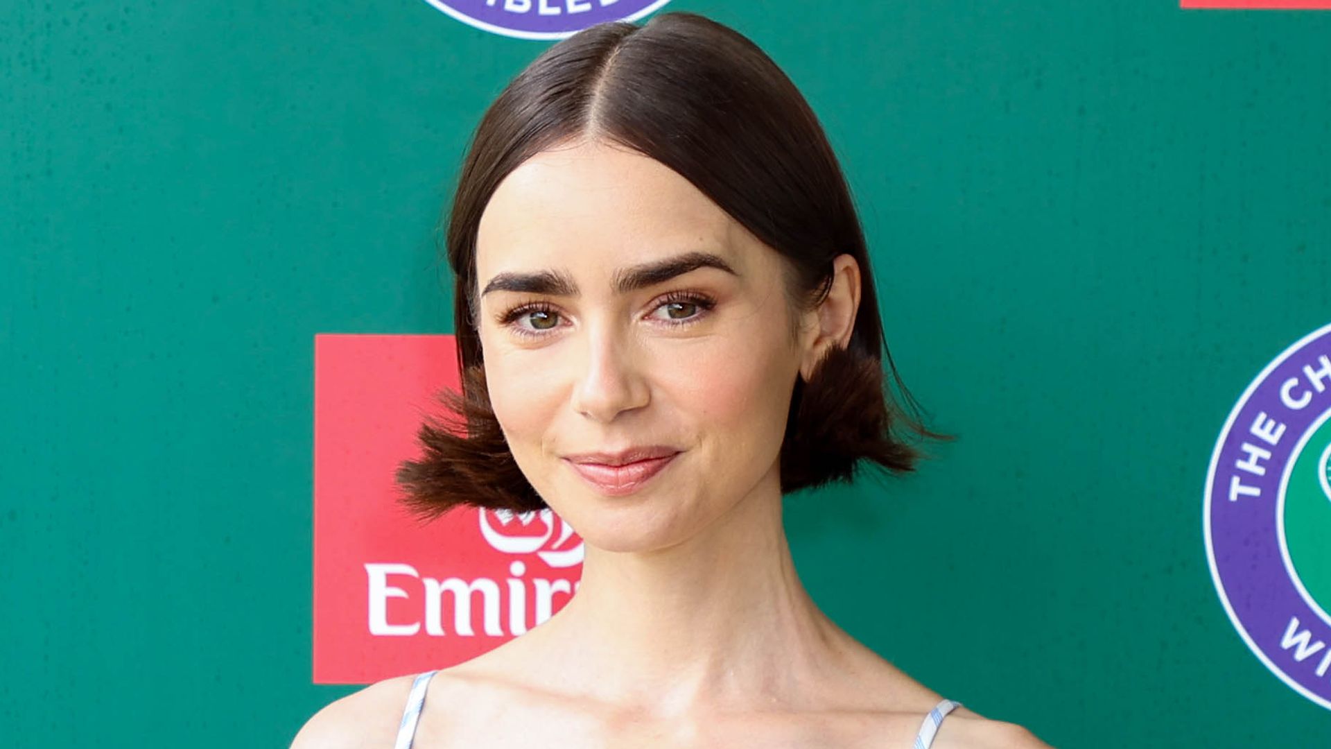 Lily Collins at Eirates 'fly better' Hospitality at Wimbledon