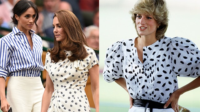 Meghan Markle, Kate Middleton and Princess Diana's outfits