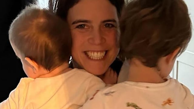 A photo of Princess Eugenie holding her sons 