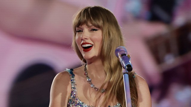 Taylor Swift performs during "Taylor Swift | The Eras Tour" at the National Stadium on March 02, 2024 in Singapore.