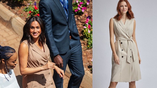 meghan markle trench dress dupe