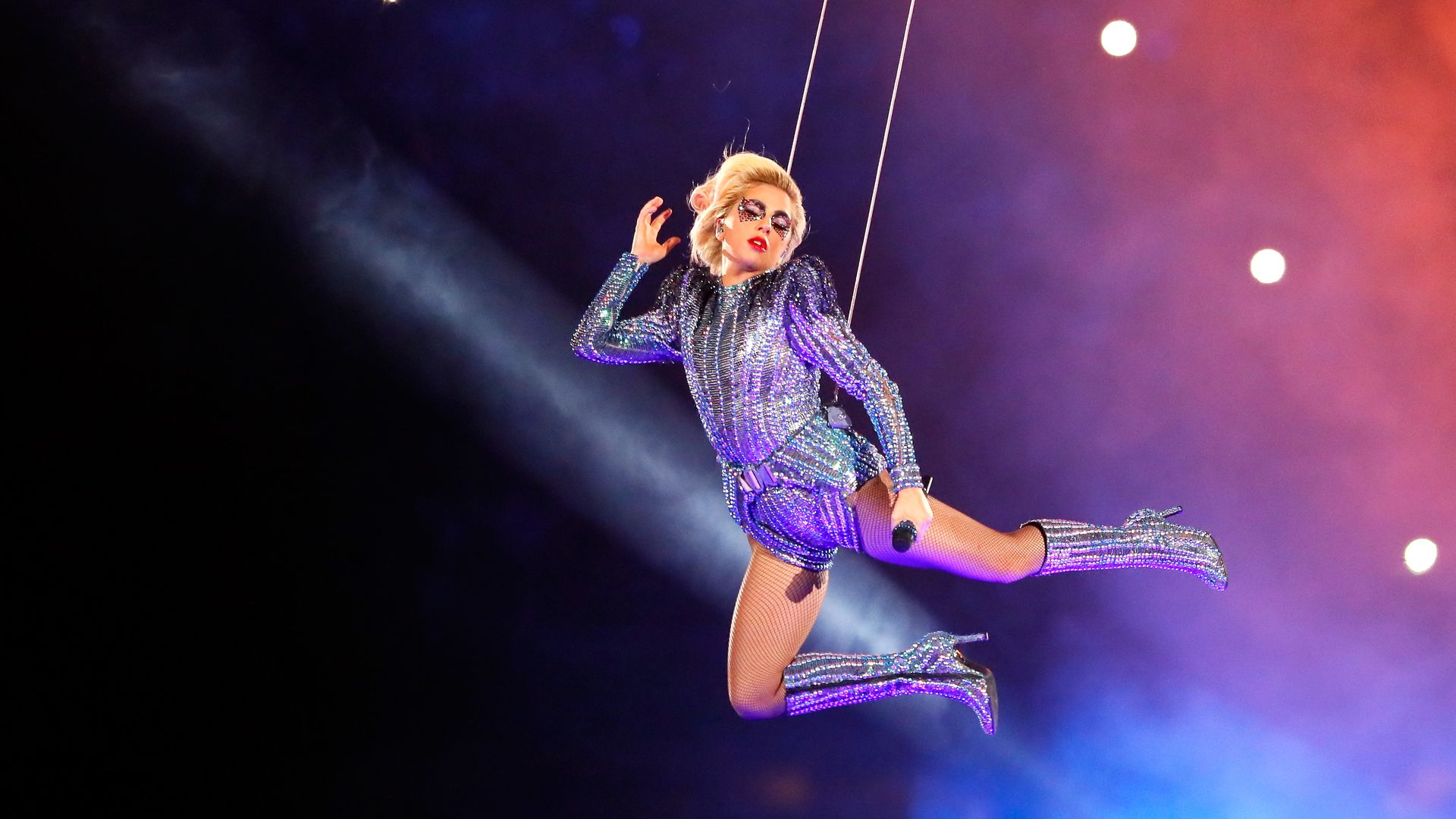 Lady Gaga performs during the Pepsi Zero Sugar Super Bowl 51 Halftime Show at NRG Stadium on February 5, 2017 in Houston, Texas.