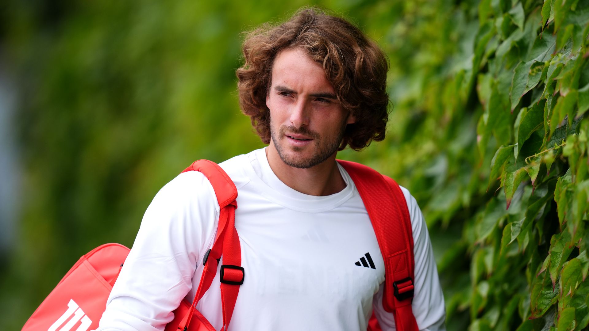 Stefanos Tsitsipas arrives at the All England Lawn Tennis and Croquet Club in London ahead of the Wimbledon Championships, which begins on July 1st. Picture date: Sunday June 30, 2024.