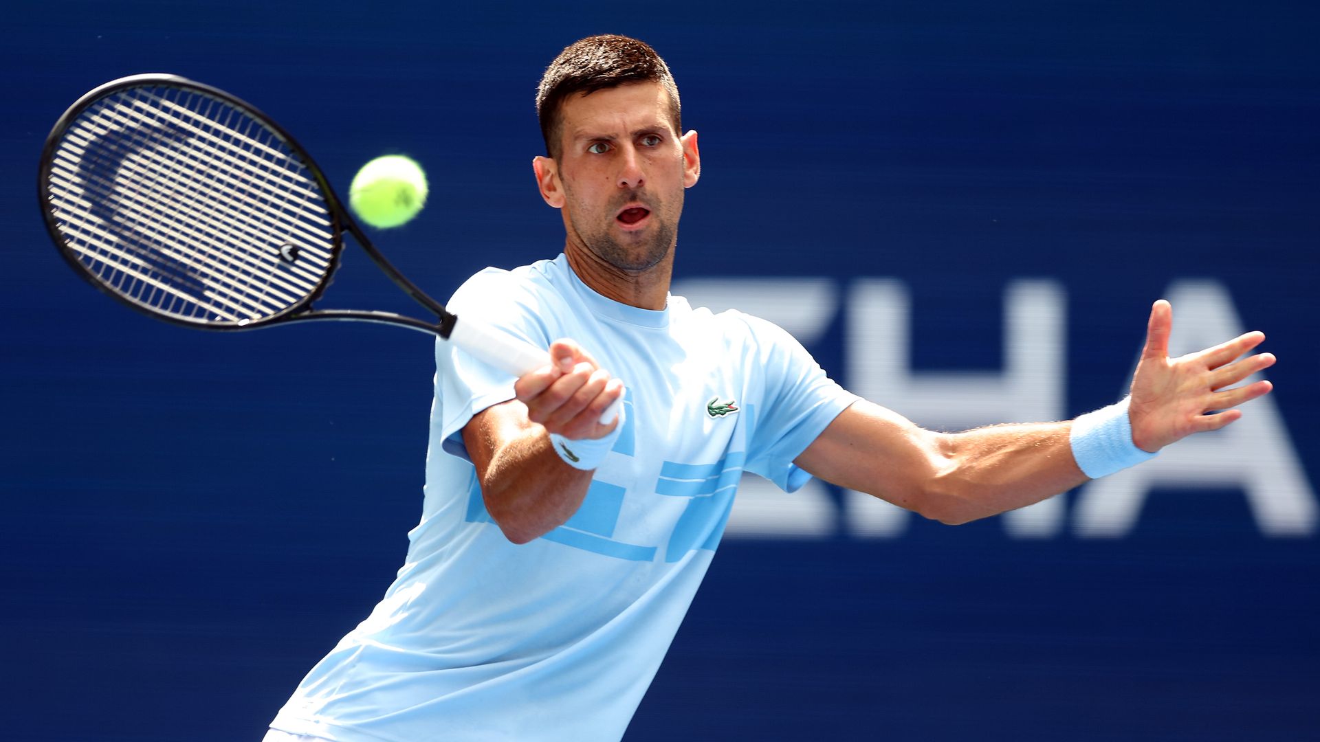 Novak Djokovic playing tennis