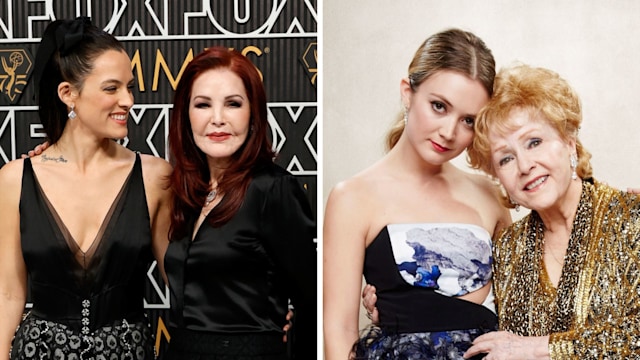 Riley Keough and Priscilla Presley; Billie Lourd and Debbie Reynolds