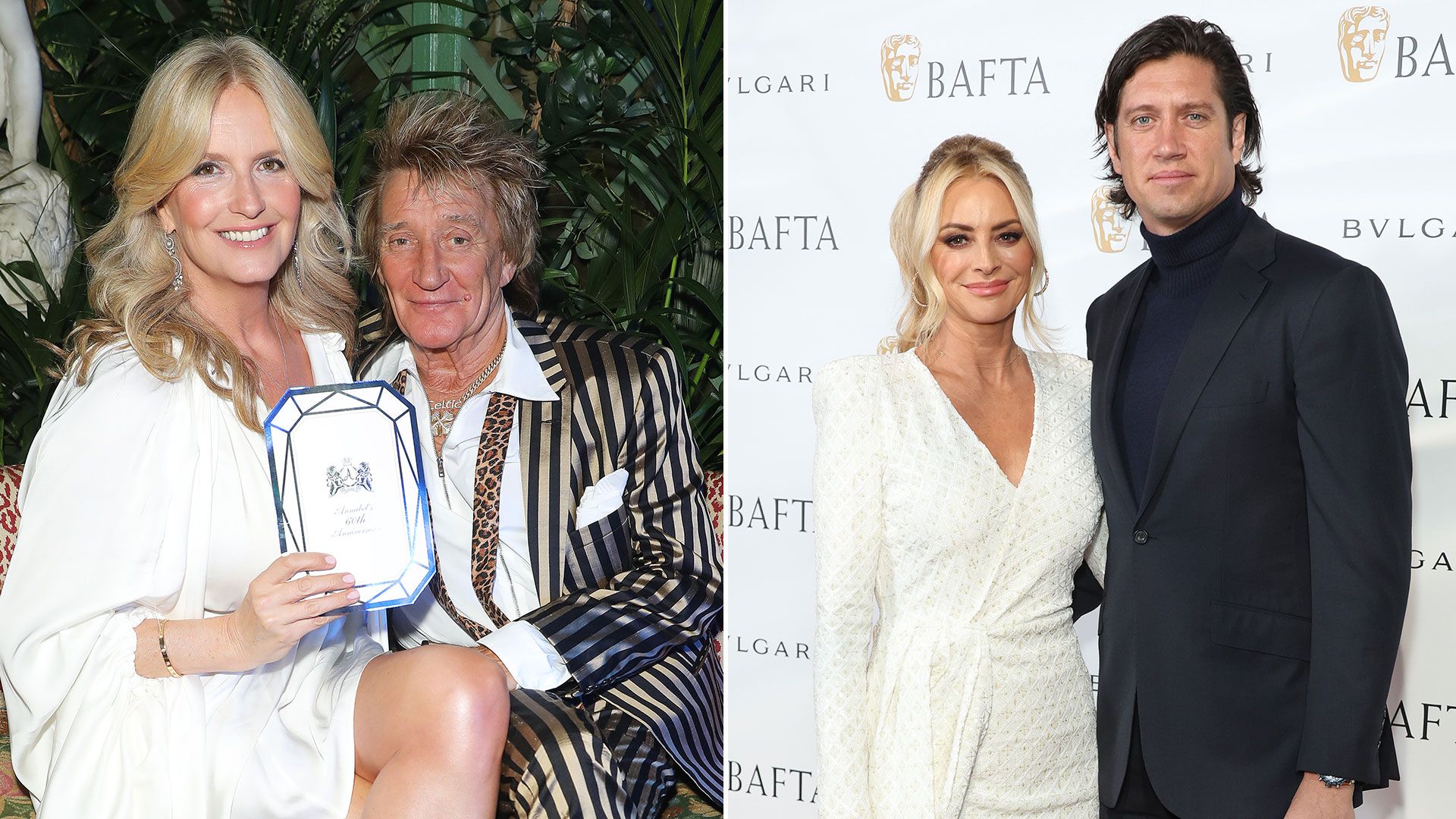 Sir Rod Stewart’s towering son, 18, poses with Tess Daly’s lookalike daughter, 20, for rare photos