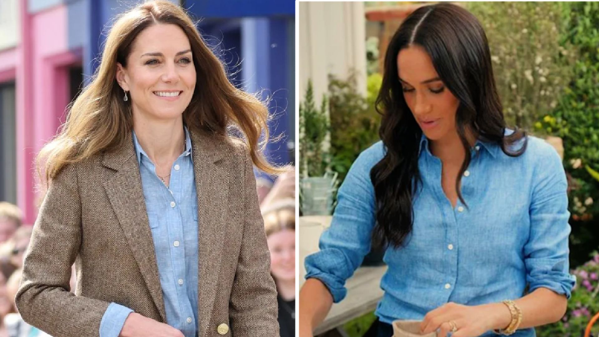 Meghan Markle & Princess Kate confirm that chambray shirts are a royal must-have 