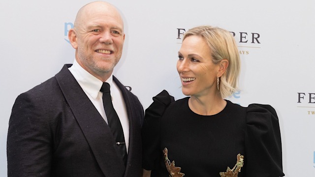 Mike Tindall and Zara Tindall attend the "Federer: Twelve Final Days" Special Screening at the Odeon Luxe Leicester Square on June 13, 2024 in London, England. (Photo by Jo Hale/WireImage)