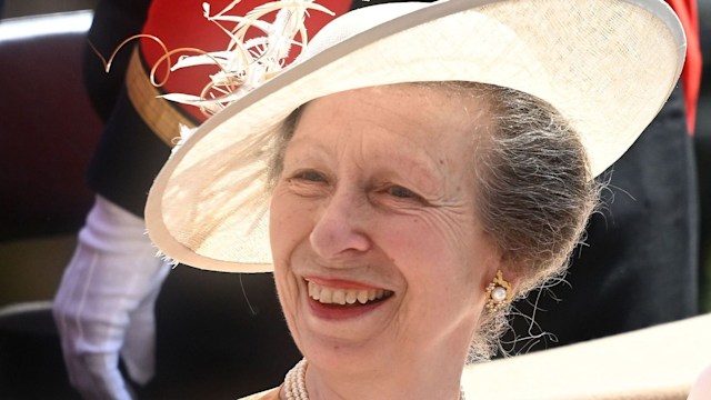 Princess Anne in apricot dress