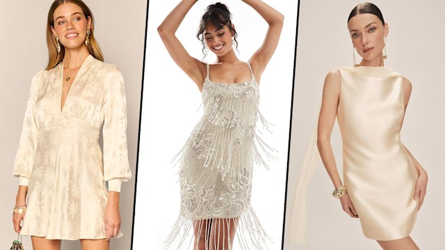 White hen party dress edit
