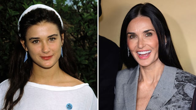 Young Demi Moore v Demi Moore now