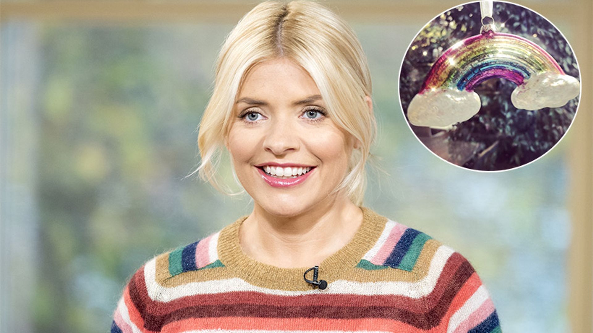 Holly Willoughby rainbow decoration