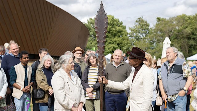 An Antiques Roadshow guest finds out the value of her ceremonial war club