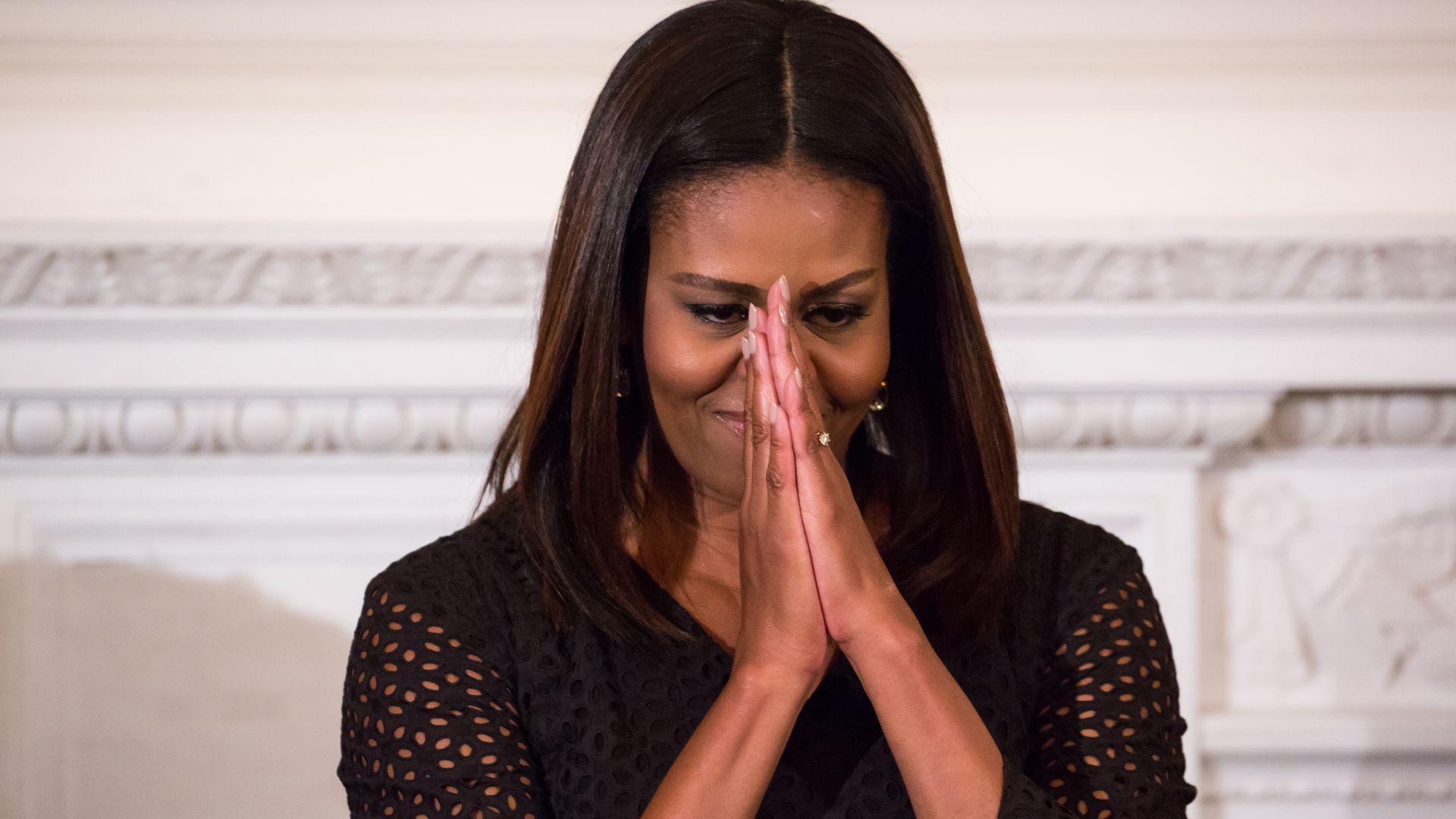 Michelle Obama in tears