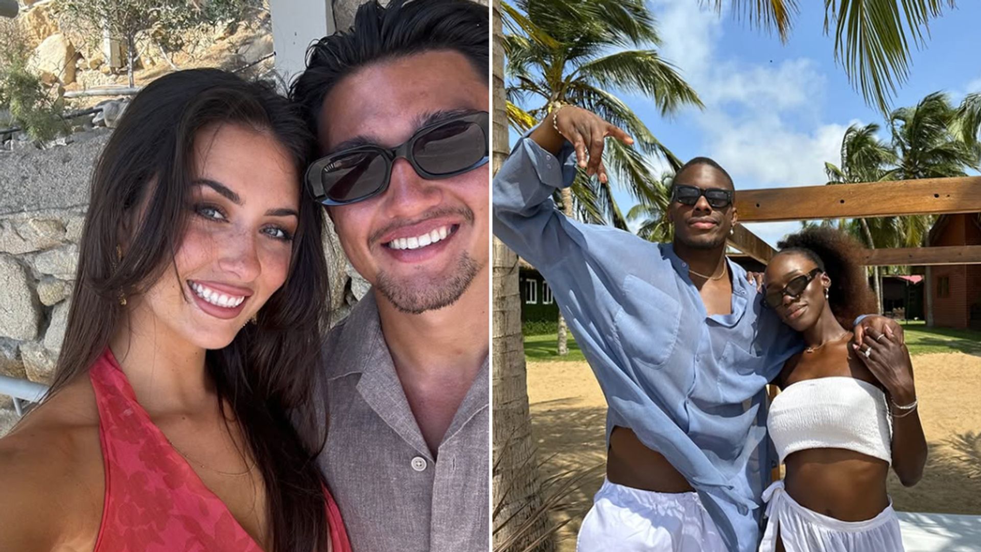 Split image of Marcus Smith and Beth Dolling and Maro Itoje and Mimi Fall