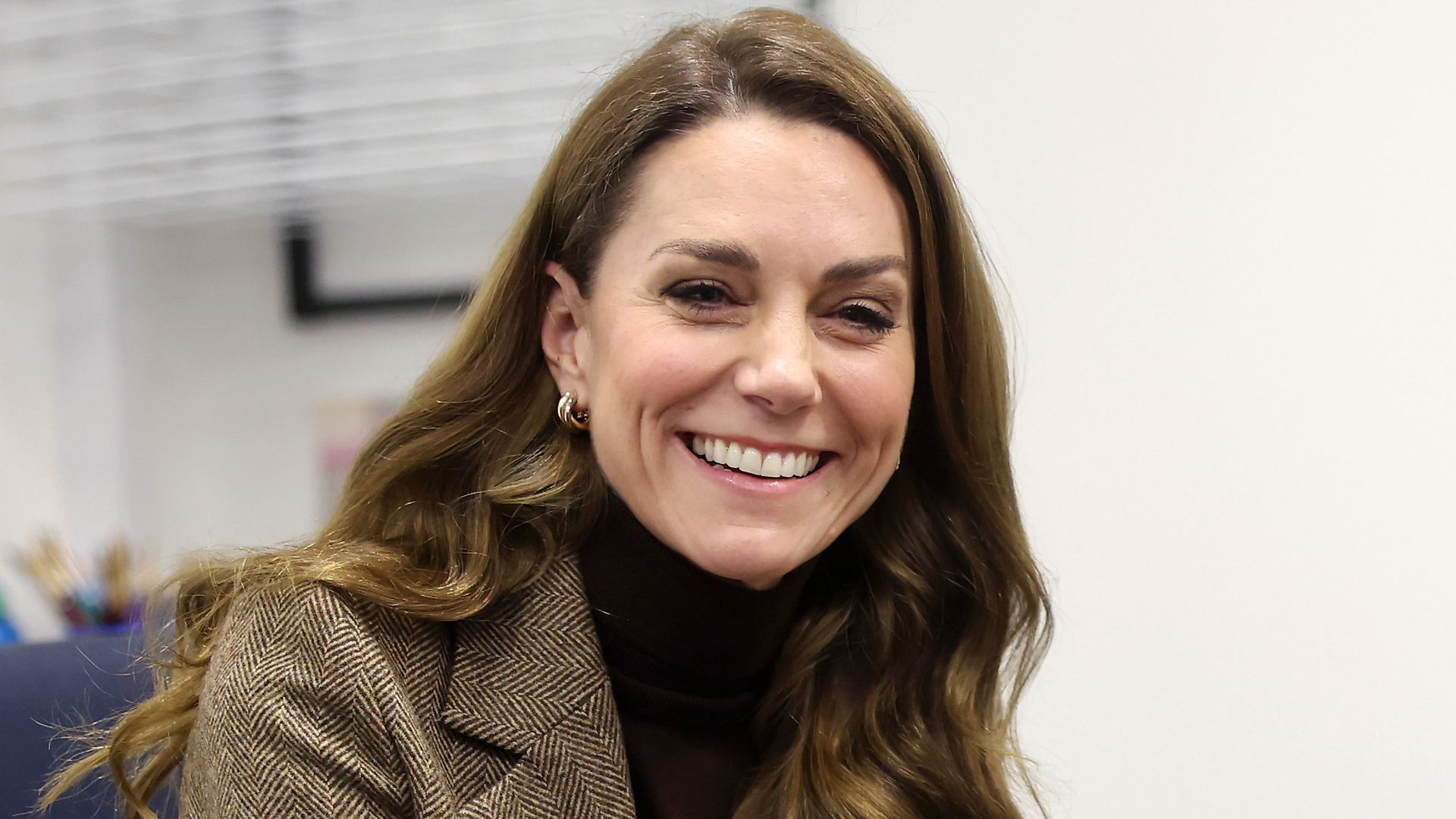 Catherine, Princess of Wales during her visit to Family Action's Children's Trauma Therapy Service on January 27, 2026 in Bradford, England