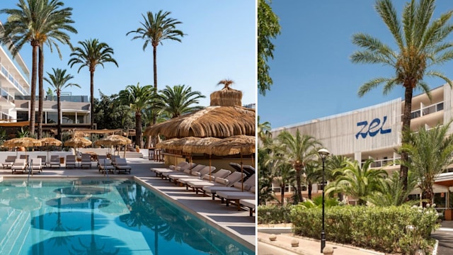 split image pool and hotel zel palma 