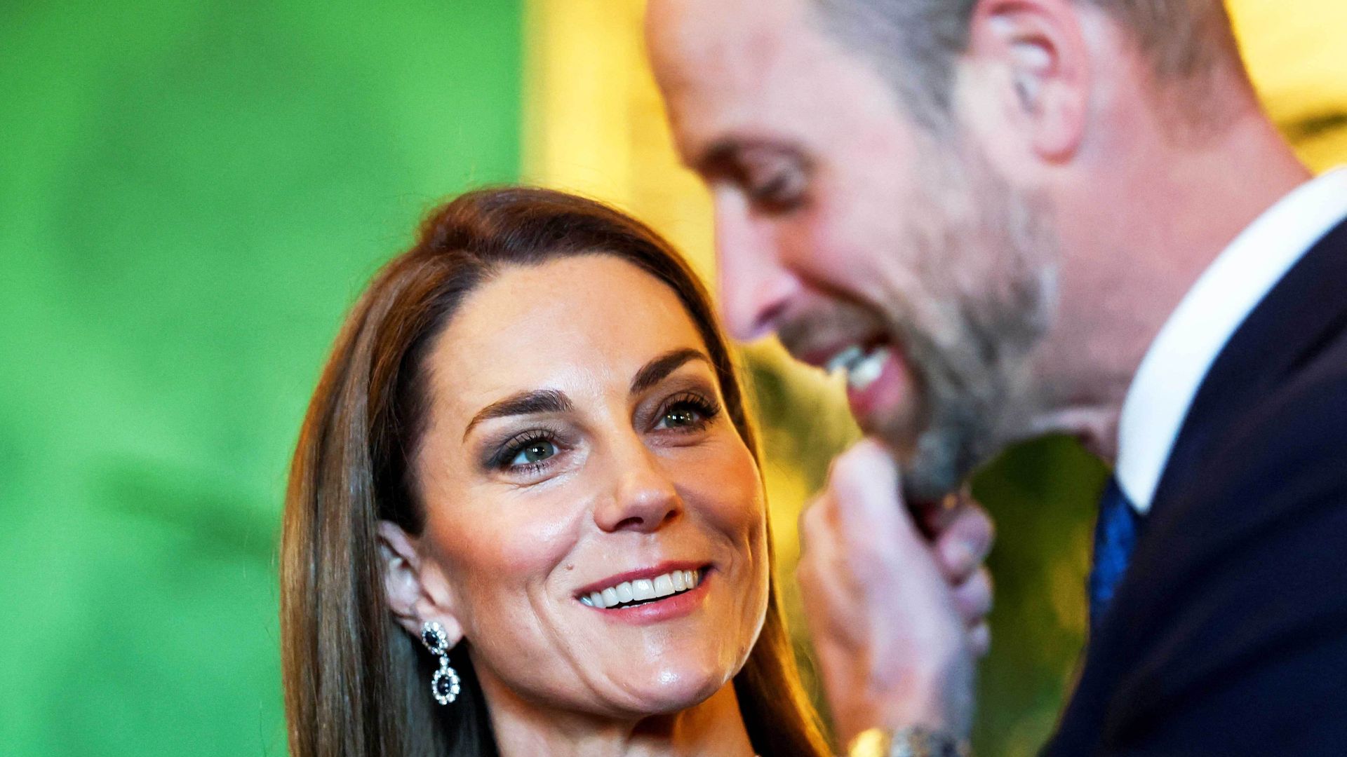 Kate Middleton smiling at Prince William