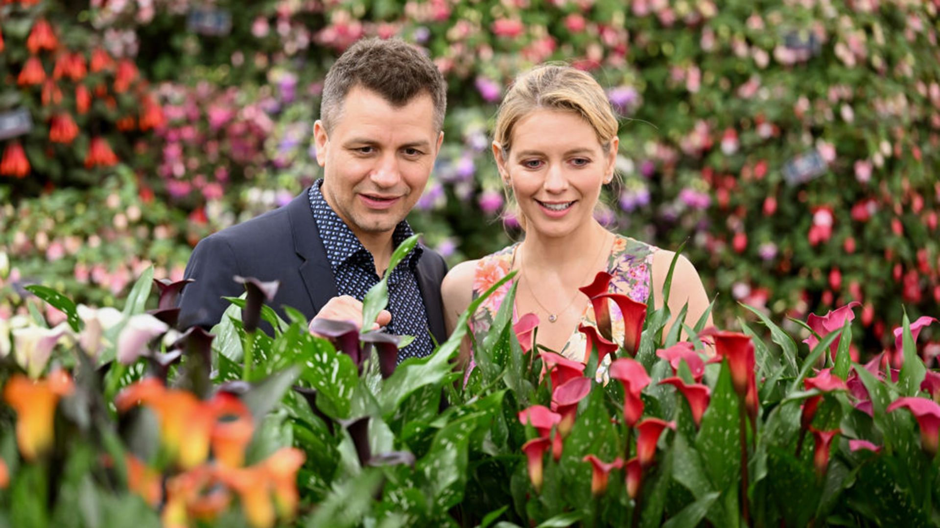 Rachel Riley and Pasha Kovalev at the Southport Flower Show