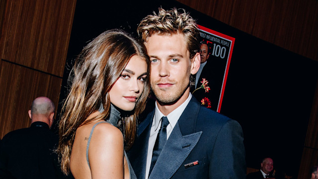 Kaia Gerber and Austin Butler at the TIME100 Gala held at Frederick P. Rose Hall on April 26, 2023 in New York City