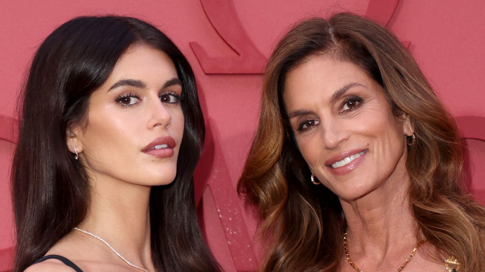 Cindy Crawford, 58, and Kaia Gerber, 22, twin in little black dresses ...