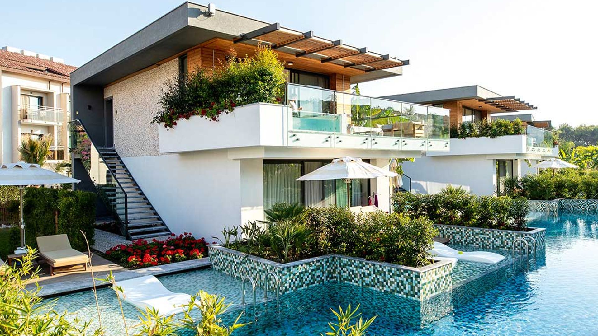 Luxury hotel with pool