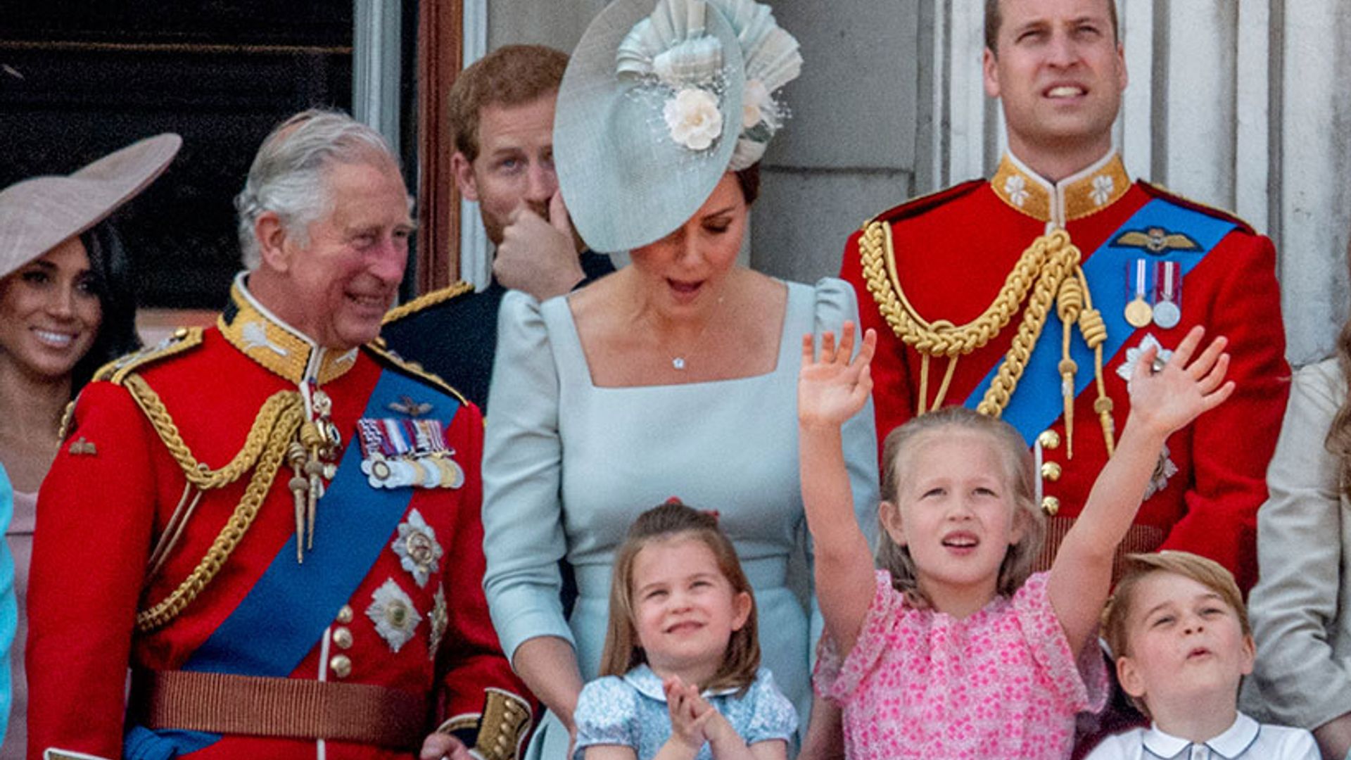 Prince Charles grandchildren trooping the colour