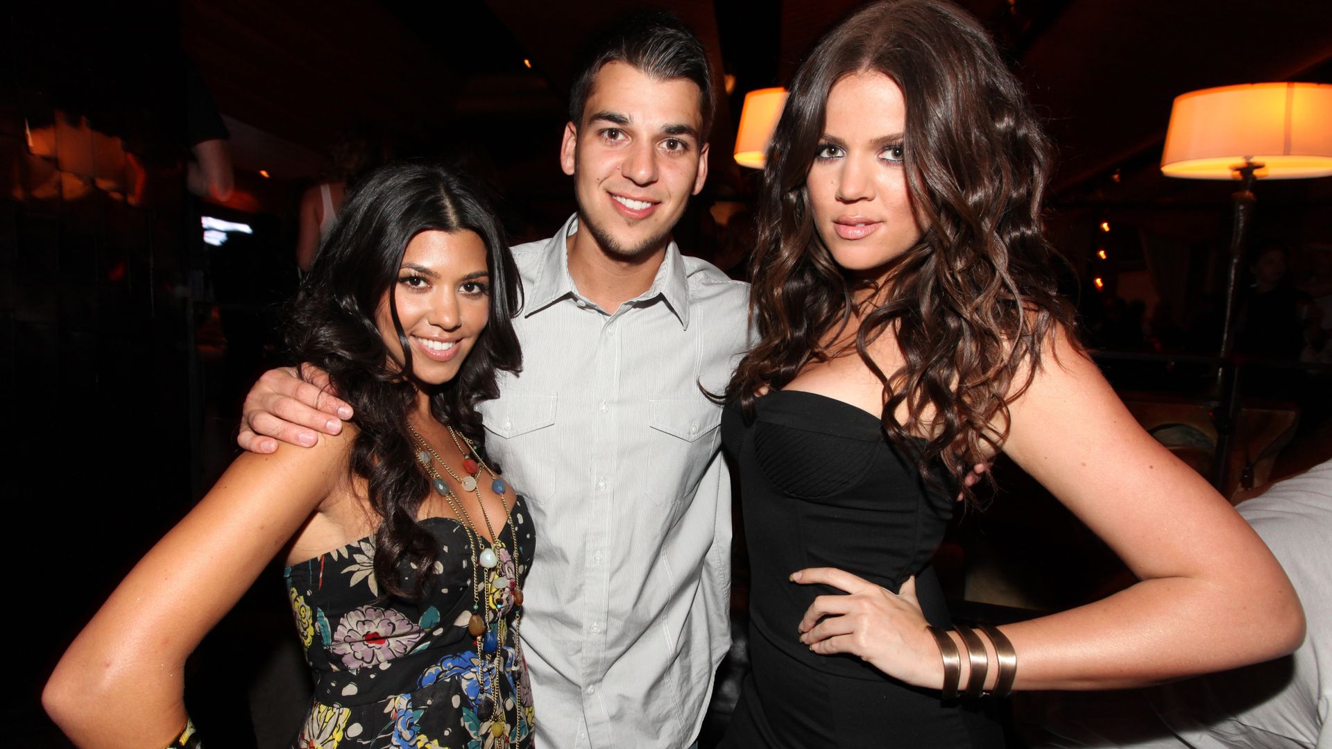 Kourtney Kardashian, Robert Kardashian and Khloe Kardashian