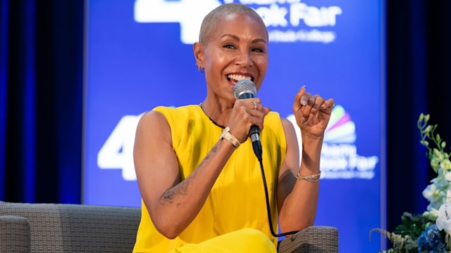 Jada Pinkett Smith spoke onstage at the Miami Book Fair