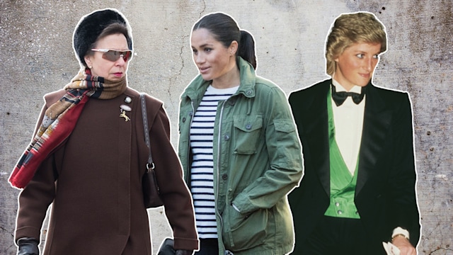 Princess Anne, Meghan Markle and Princess Diana in men's clothes