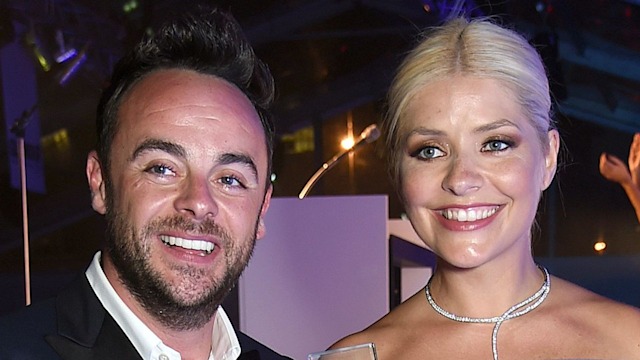 Ant McPartlin, Holly Willoughby and Declan Donnelly all pose for photo