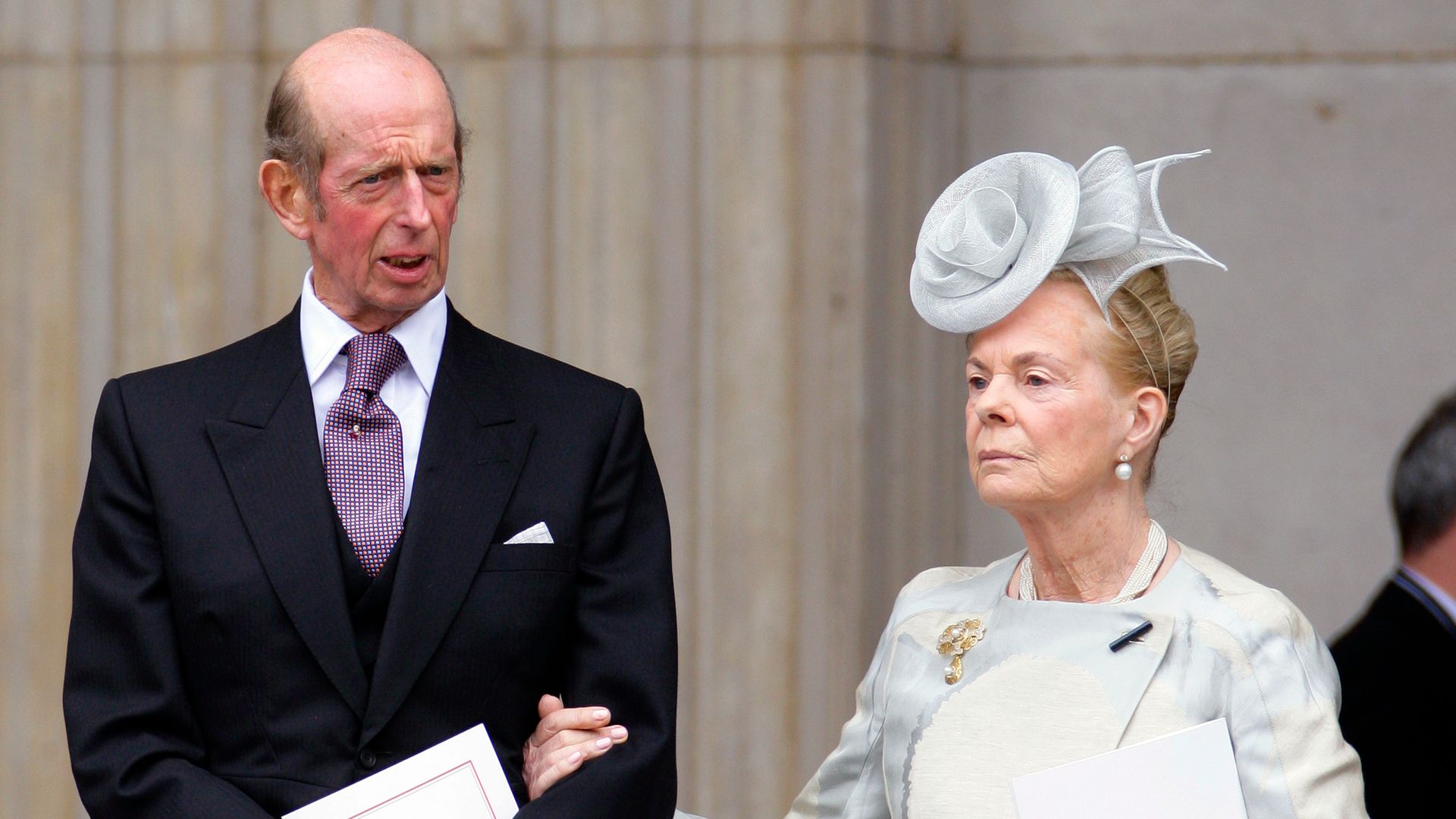 The Duke of Kent with the Duchess of Kent on his arm