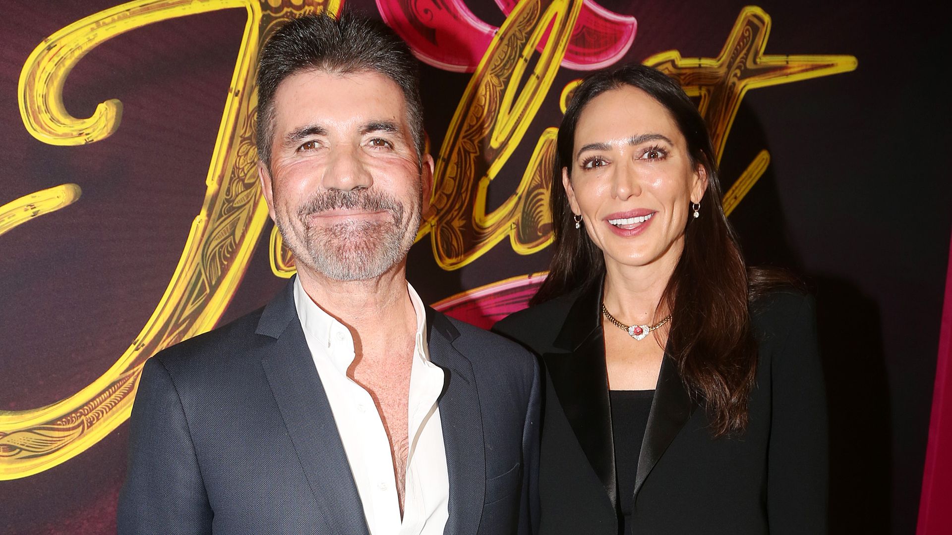 Simon Cowell and Lauren Silverman at the opening night of "& Juliet" in 2022 