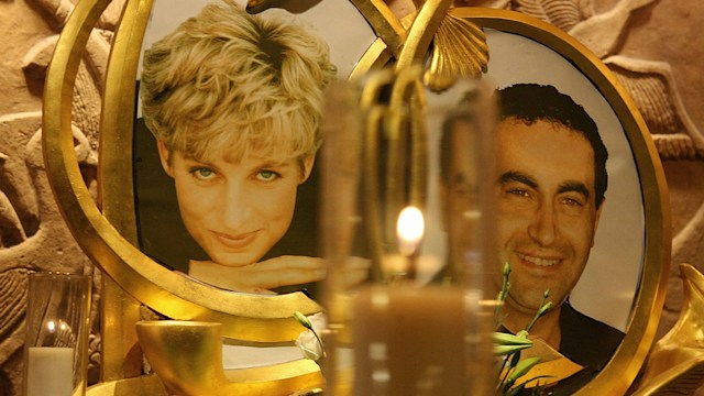 A permanent memorial to Diana, Princess of Wales and Dodi al-Fayed is pictured in the Harrods store 