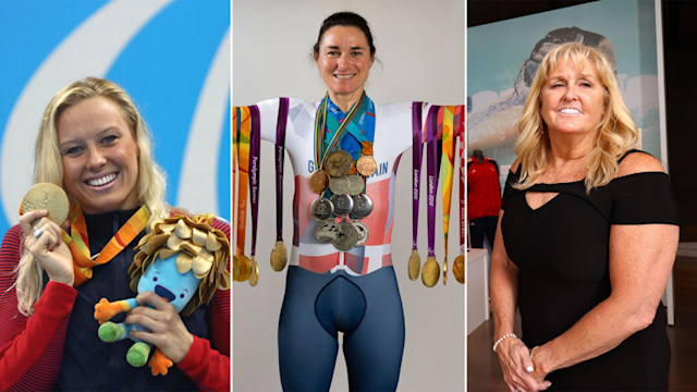 Paralympians Jessica Long, Sarah Storey and Trischa Zorn